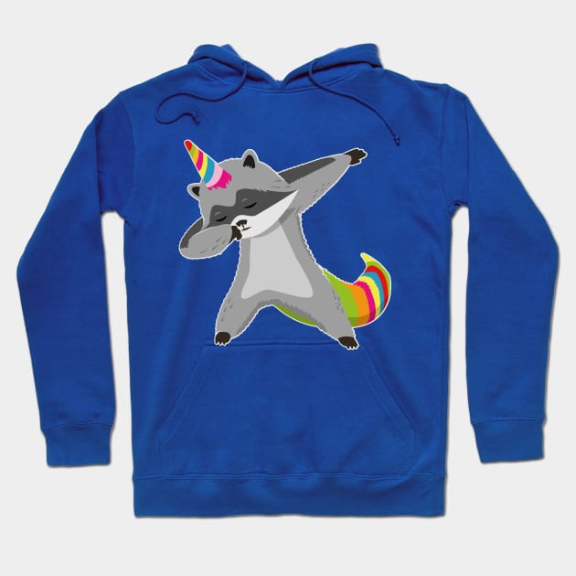 Raccoonicorn Unicorn Raccoon Dabbing Hoodie by propellerhead